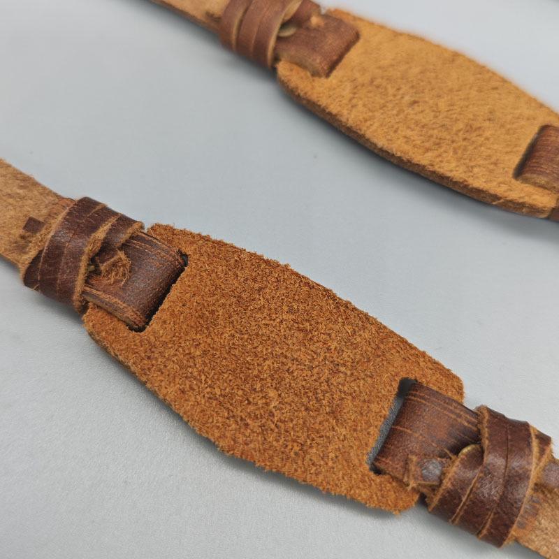 Vintage European & American Style Punk Cowhide Bracelet for Men and Women