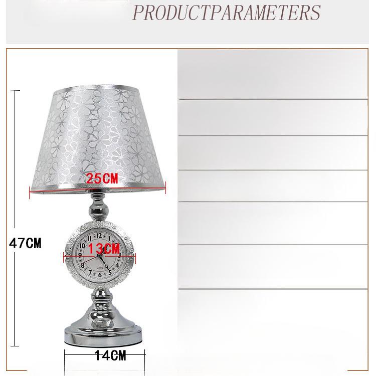Настольная лампа для спальни, прикроватная настольная лампа, украшение, теплое и креативное, простые современные часы, скандинавское освещение