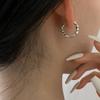 Copper Flower Stud Earrings Girl Earrings Korean Style Earrings Opening Ring Women Hoop Earrings
