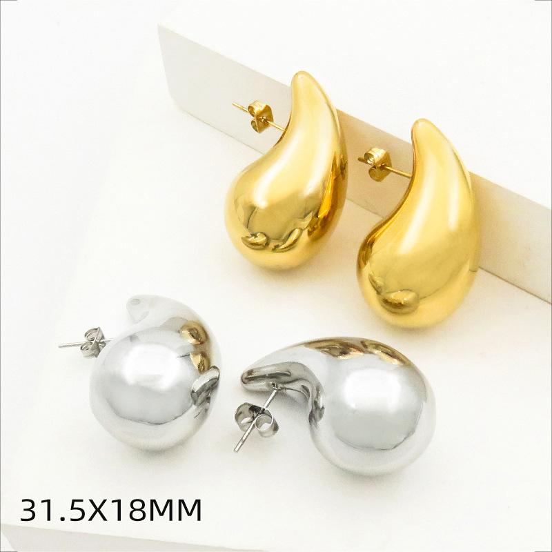 Золотые серьги-капли воды Нишевые серьги высокого класса Дизайнерские серьги с уникальным темпераментом