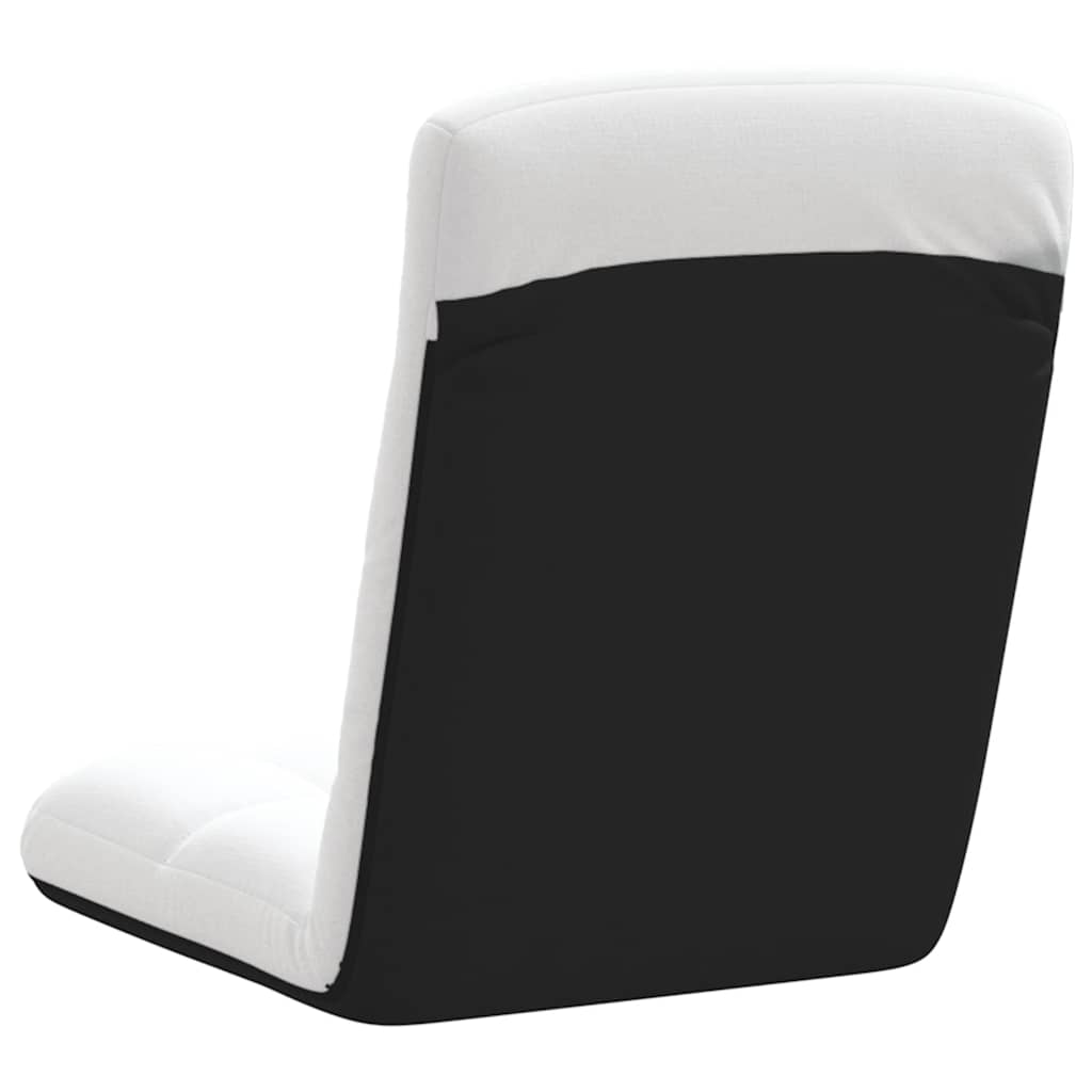 Folding Floor Chair White 71x51x62 cm Fabric