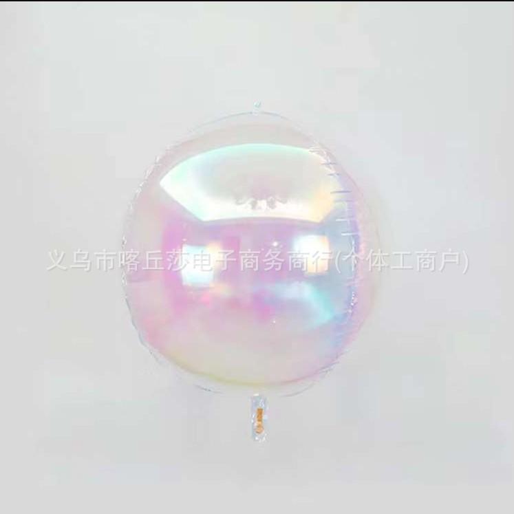 4D Aluminum Film Balloon 18-Inch Three-Dimensional Round Floating Sky Wedding Outdoor Photo Wedding Birthday Party Decoration Balloon