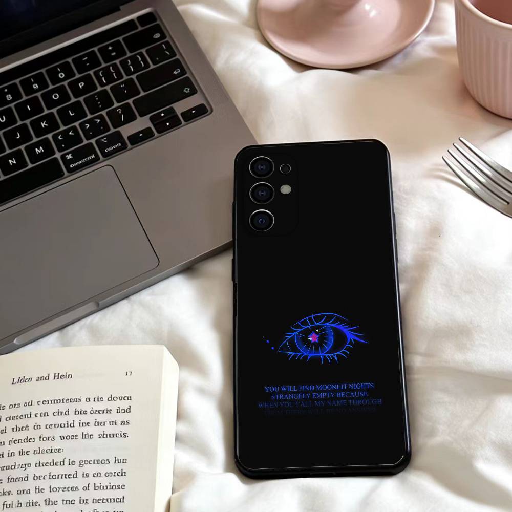 Флуоресцентный переливающийся узор для пары Чехол для телефона Для Samsung S25,24,23,22,30,21,10,9,Ultra,Plus,Lite,FE,4,5 G Мягкий черный чехол