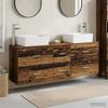 Bathroom Cabinet Set 3 pcs Reclaimed Wood 136 x 35 x 80 cm
