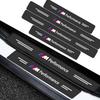 4Pcs Carbon Fiber Car Door Sill Protection Sticker Anti-scratch Refit Sticker For M E34 E36 E60 E90 E46 E39 E70 F10 F20 F30 X5 X6 X1 M3 M5 M6 E71