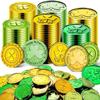 36PCS Irish Plastic Gold Coins St. Patrick's Day Game Chips Coins Props Holiday Party Supplies
