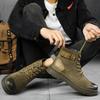 100% натуральная кожа мужские ботинки на шнуровке дышащая обувь с высоким верхом повседневная мужская зимняя обувь осенние зимние ботинки ботинки для пустыни