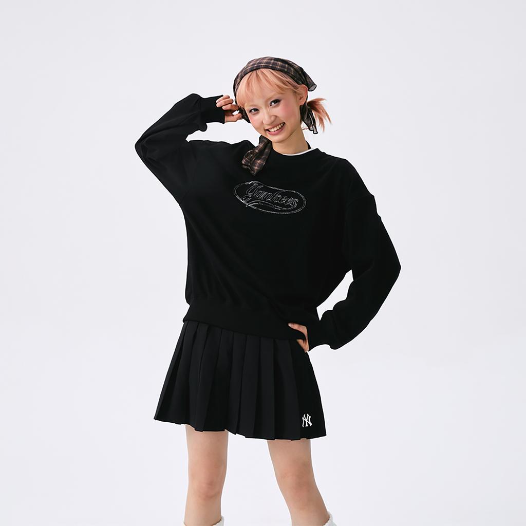 New MLB MLB Preppy Style Collection New York Yankees SS25 Sweatshirt Unisex Black 3AMTV0551-50BKS