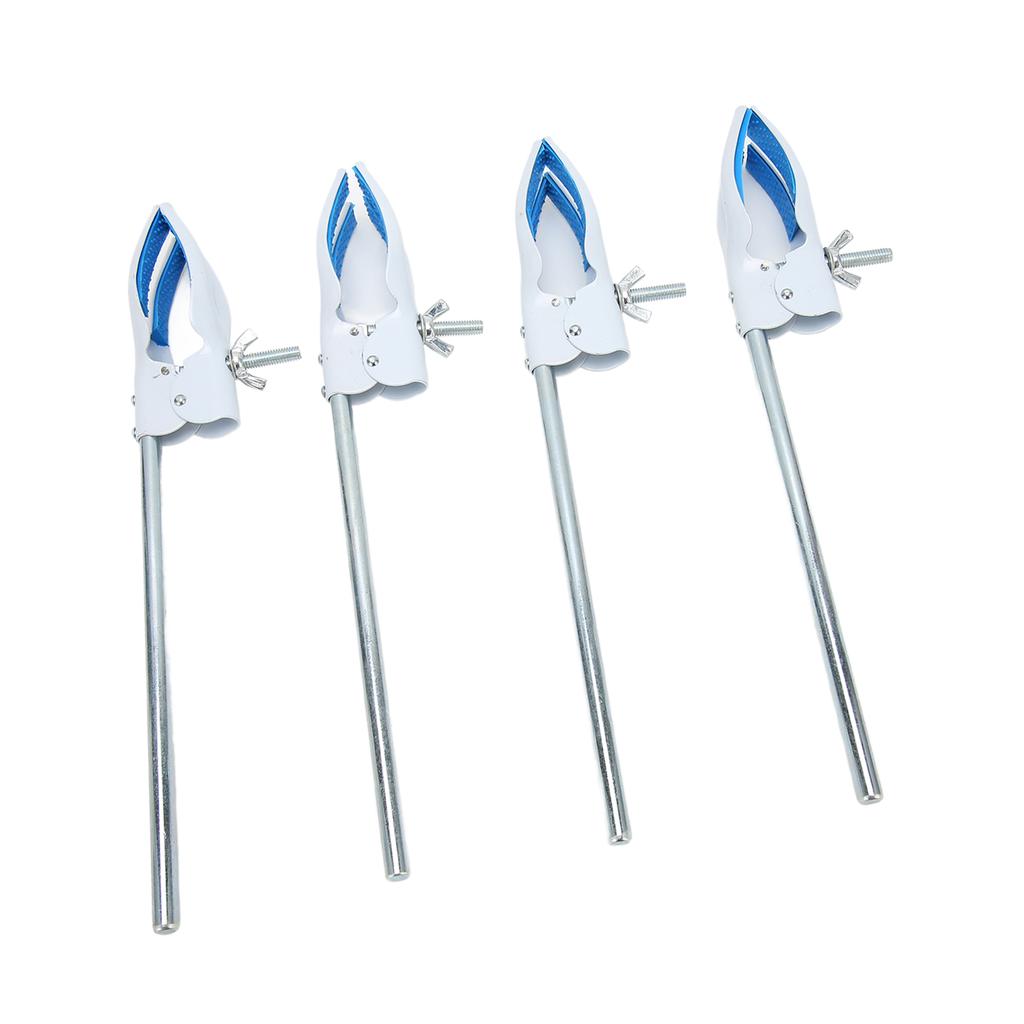 4 шт. лабораторный зажим с 4 зубцами и резиновым покрытием, профессиональный лабораторный зажим из нержавеющей стали для