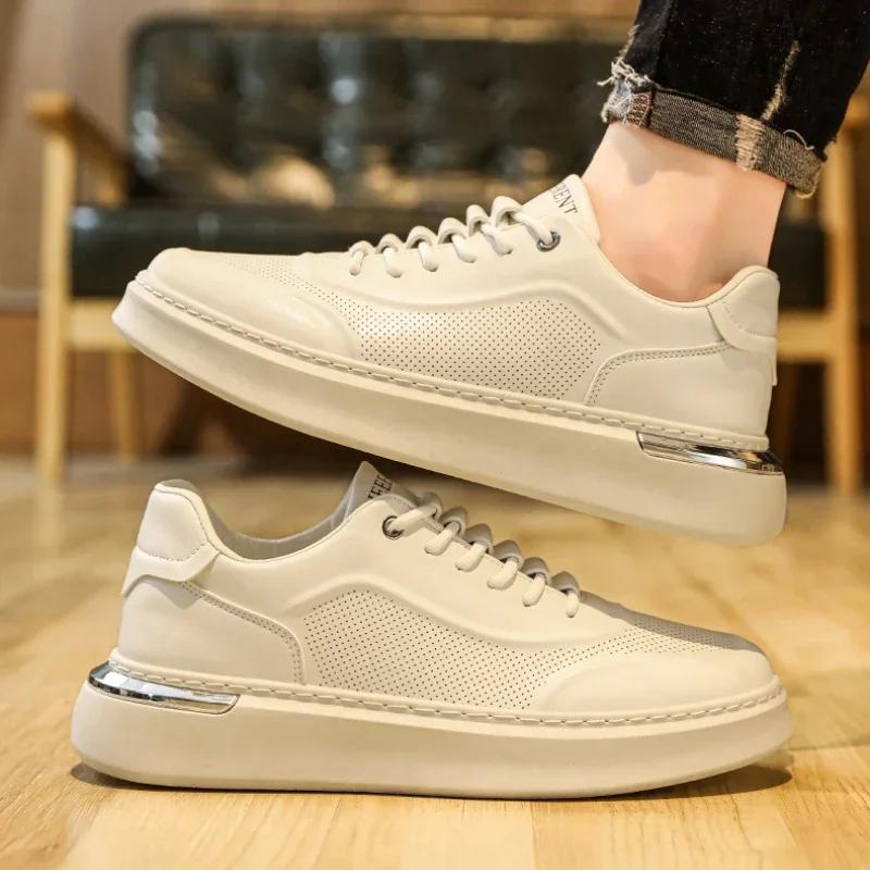 Мужские повседневные кроссовки Trend Mesh Breathable Lightweight Walking Men Vulcanized Shoes Thick Sole Non-Slip Shoes Tenis Masculino