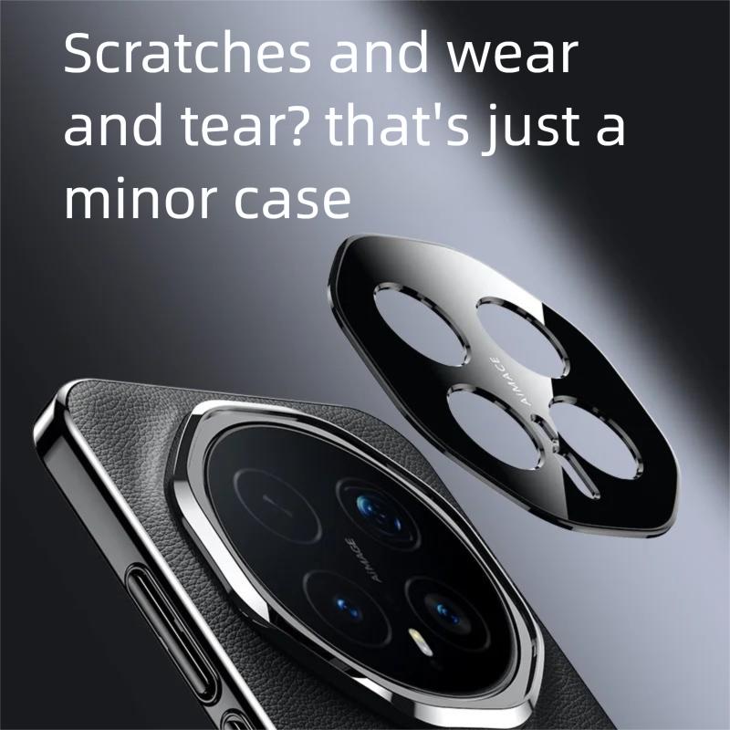 Премиальный чехол из веганской кожи в деловом стиле для Honor Magic 7/8 pro с гальванизированной рамкой и вырезом для защиты объектива камеры