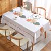 Водонепроницаемая и маслостойкая скатерть из ПВХ, прямоугольная минималистичная скатерть с цветочным рисунком для чая