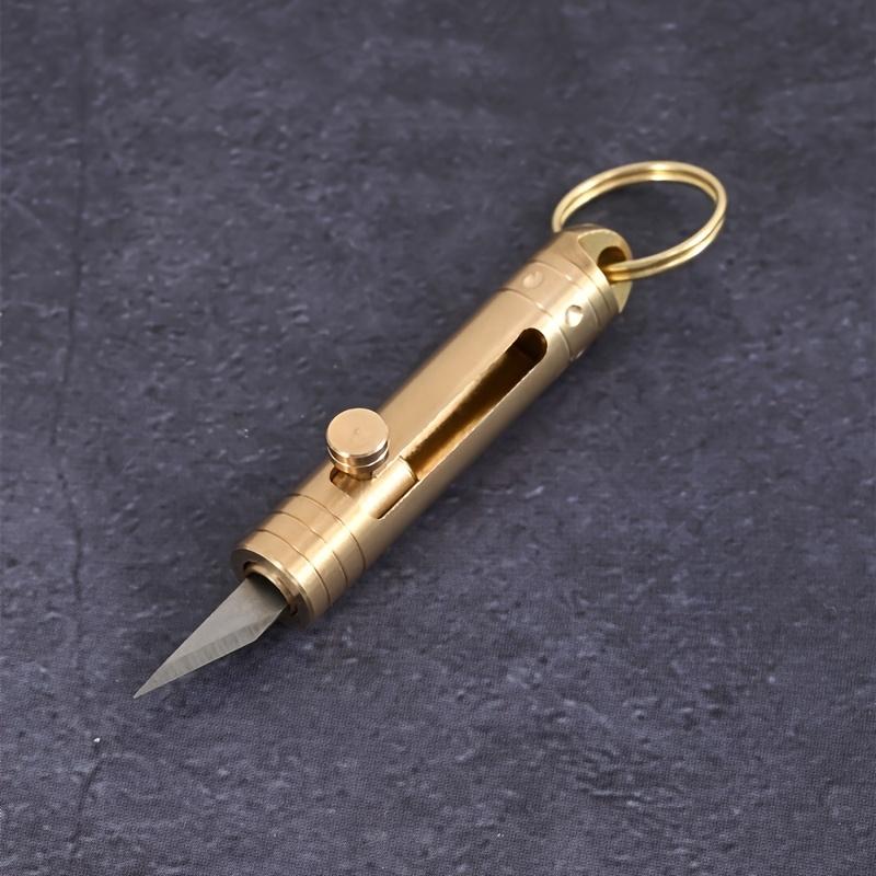 Mini Brass Small Knife, Self-defense Keychain Pendant, Bolt Type Small Knife, Exquisite Outdoor Portable Disassembly, Express Delivery, Art Knife