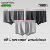 SecretWorld Men's 2025 Antibacterial Cotton Boxer Briefs