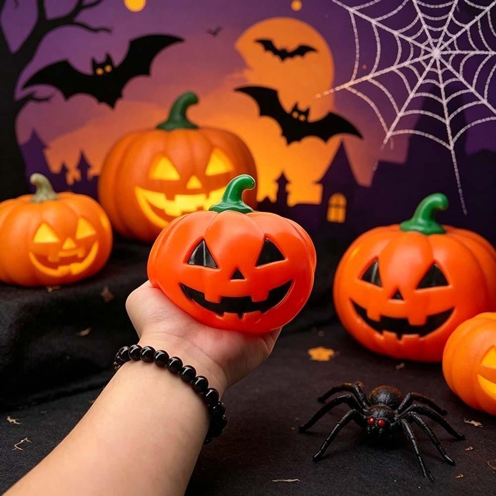 Slow Rising Pumpkin Squeeze Toy 3D Shaped Relaxing Soft TPR Toy Slow Rising Squishy  Kids Gift