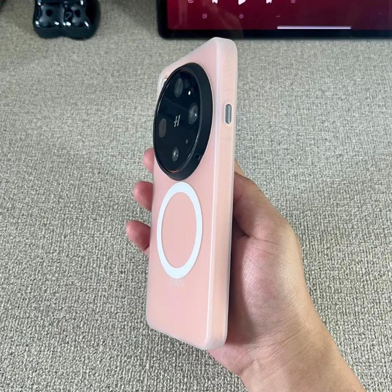Чехол для OPPO Find X9 Ultra Магнитный Для MagSafe Матовый Прозрачный Акрил Силикон Ощущение Кожи Жесткий Чехол Пылезащитный Бампер