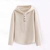 Женский повседневный и модный однотонный худи с короткими рукавами и длинными рукавами