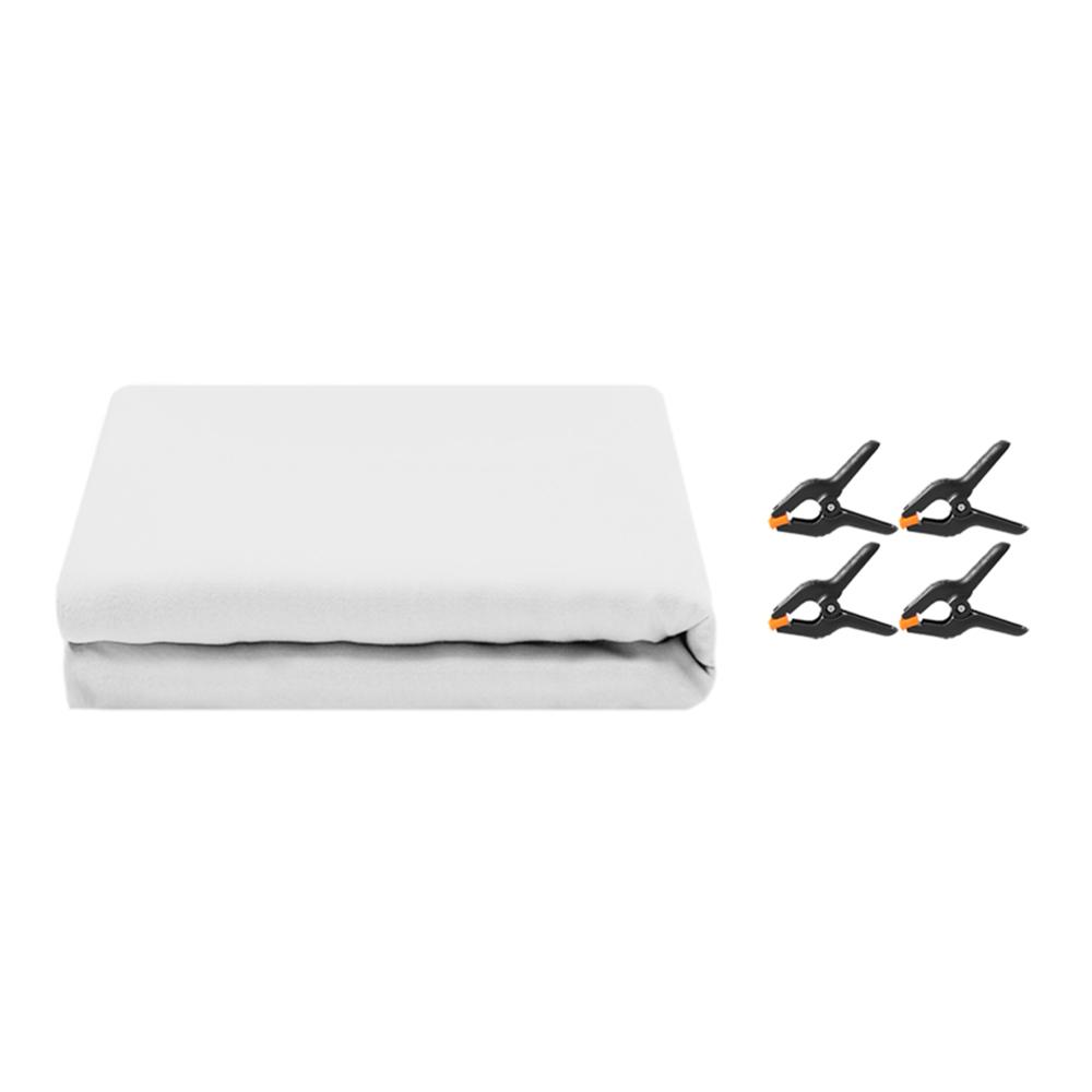 3 x 5m Photography Backdrop Set with 4 Clips Polyester Background Screen for Studio/Live Streaming