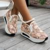 Fashion Women Sneaker 2024 New Spring Autumn Breath Lace Mesh Flower Round Head Thick Sole Comfortable Casual Sneakers Designer Shoes