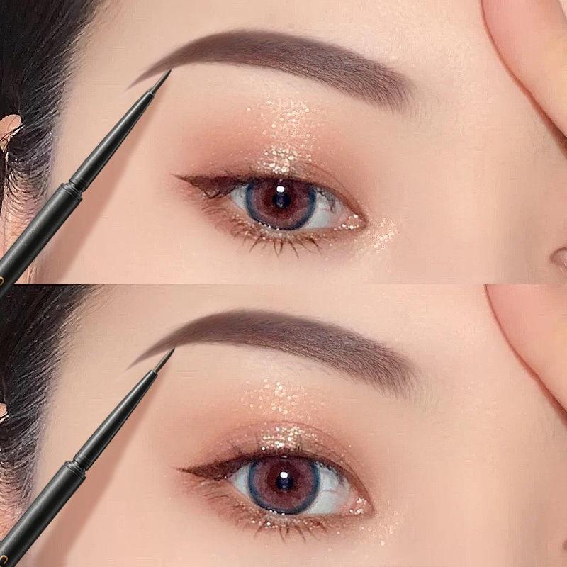 Треугольный карандаш для бровей, натуральный трехмерный, тонкий, прочный, водонепроницаемый, нелегко удалить макияж, косметика для начинающих, студентов, макияж, карандаш для бровей