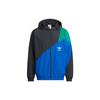Originals Trefoil Colorblock Sports Hooded Logo Jacket Men Jackets Blue HF5946