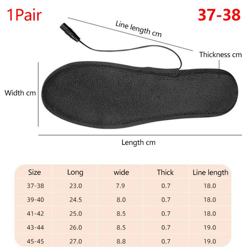 Стельки для обуви с подогревом от USB, электрические стельки с подогревом, моющиеся, перезаряжаемые, грелка для ног, электрические стельки с подогревом для катания на лыжах, пешего туризма