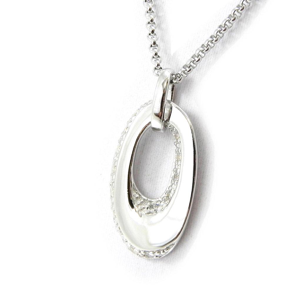 Altesse [I3217] - White 'Goddess' Silver Necklace
