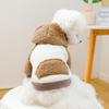 Warm Insulation Pet Sweatshirt Leash Buckle Plushie Dog Clothes Winter Pet Hoodie  Outdoor Walks