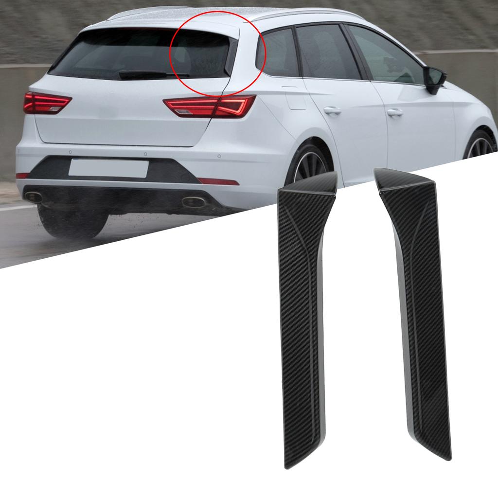 2PCS Rear Window Side Splitter Wing Exterior Trim Left Right Replacement for SEAT 5F FR Mk3 MK3.5 2013‑2021
