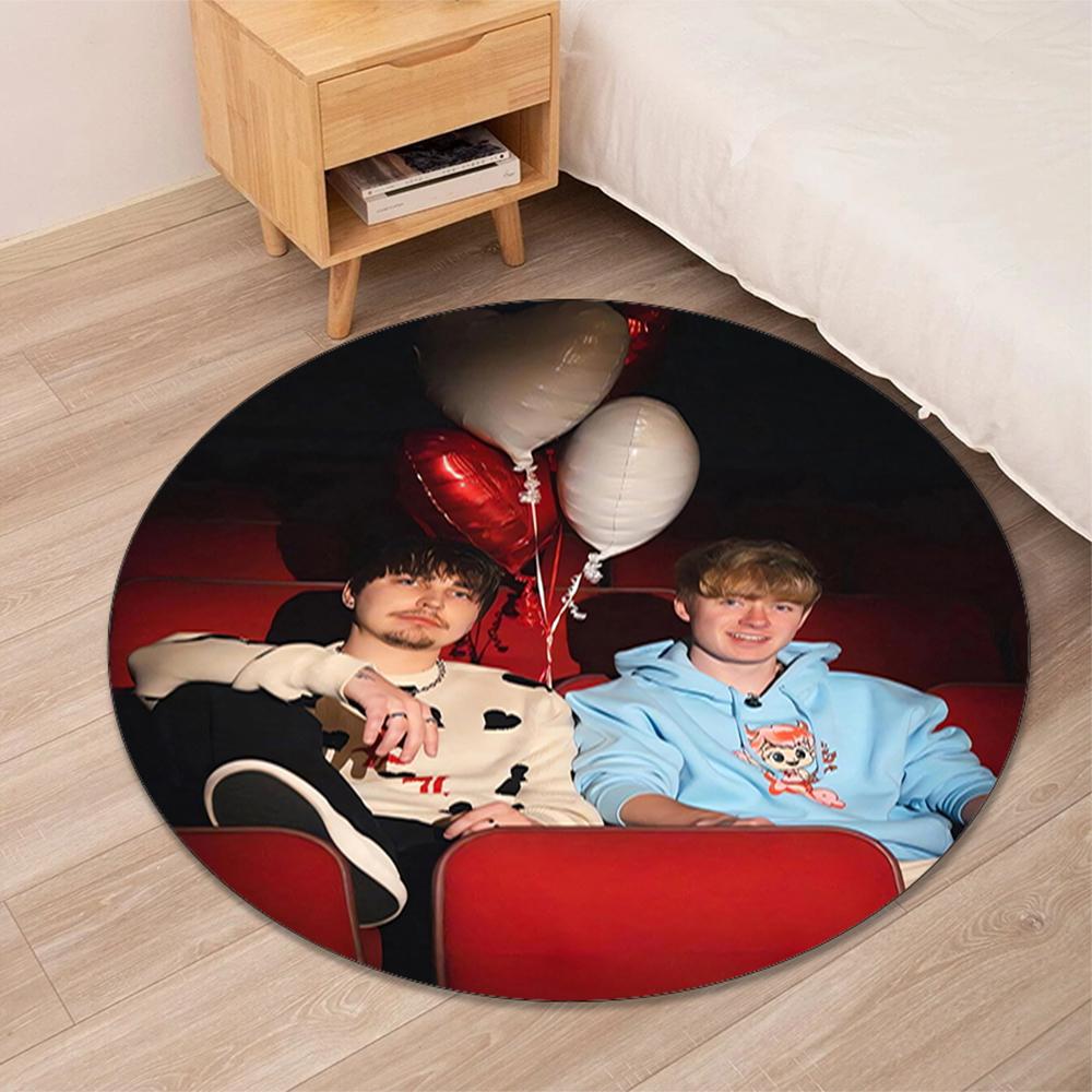 Sam and Colby Printed Round Rug Carpet Chair Rug Area Rug Entryway Doormats,for Office Chair Living Room Bedroom Kitchen Room.