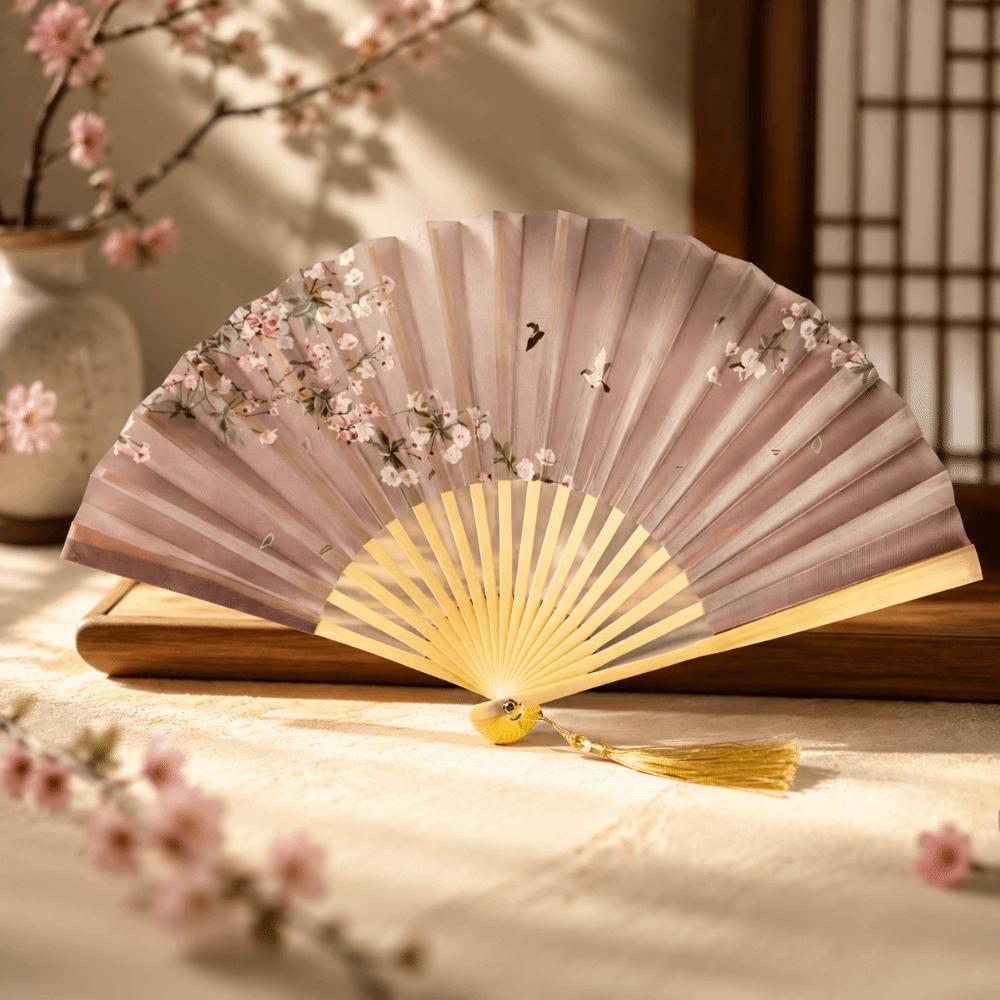 Chinese Style Hand Fan Collapsible Dance Fan Portable Folding Handheld Fan Party
