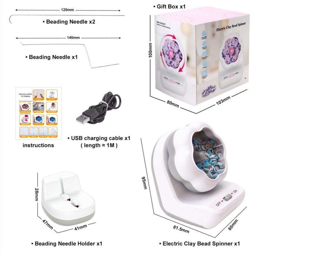 Automatic Bead Stringing Machine for DIY Jewelry Making Bead Spinner Tool