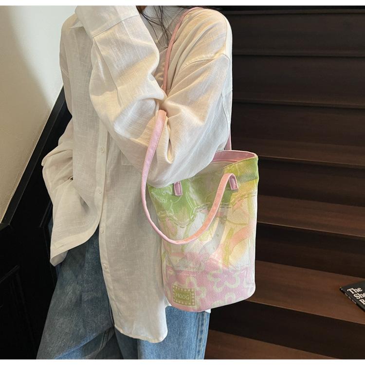 Новая нишевая жаккардовая цветочная темпераментная сумка-ведро через плечо в стиле феи