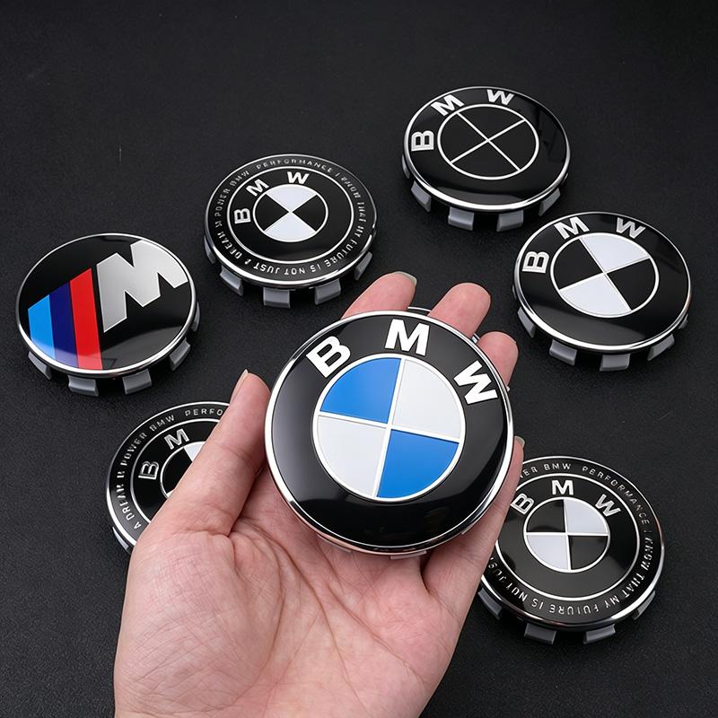 DECW8 4Pc 68mm 56mm Wheel Center Caps Emblem Badge 50th Anniversary For BMW E39 E46 E90 E60 E87 E53 F10 F20 F30 M X3 X5 X6 Accessories