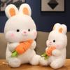 Plush Endearing Short Bunny With Carrot  Kids Perfect Birthday Gift Celebrations