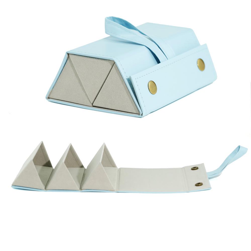 Leather Multi-Compartment Eyeglass & Sunglasses Storage Case, Portable & Foldable with Large Capacity