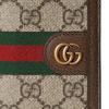 Gucci Держатель для карт из канвы Ophidia с кожаной отделкой Мужской Бежевый и Эбеновое дерево 734943-FADI7-9764