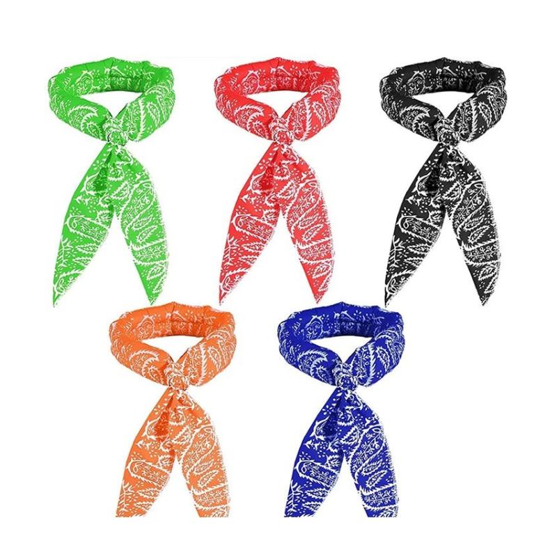 Multifunctional Summer Cooling Scarves Neck Wrap Headband Cooling Bandana Scarf Cold Towel Unisex Printed Soaked Tie Around Neck