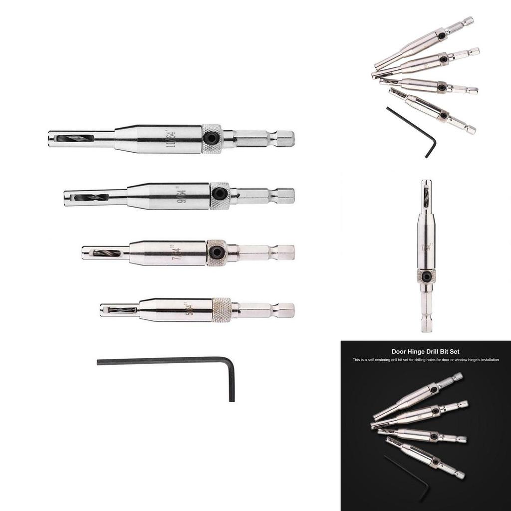 Премиум Качество 4x Шестигранный Хвостовик Самоцентрирующееся Петля Двери Окна Спиральное Сверло по Дереву Пробойник Отверстий с Латунным Корпусом