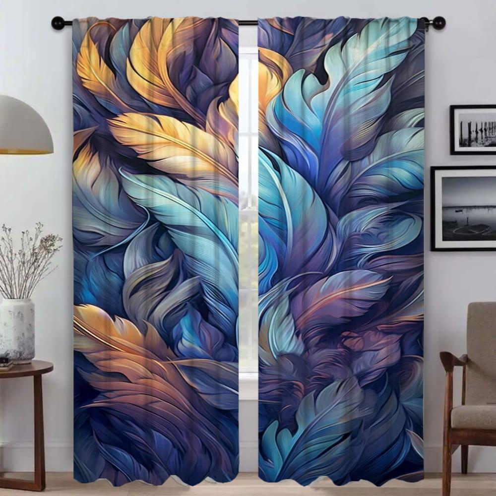 Плотные шторы для гостиной, шторы для домашнего интерьера, 2 шт., занавеска для окна, тюль для спальни, кухни