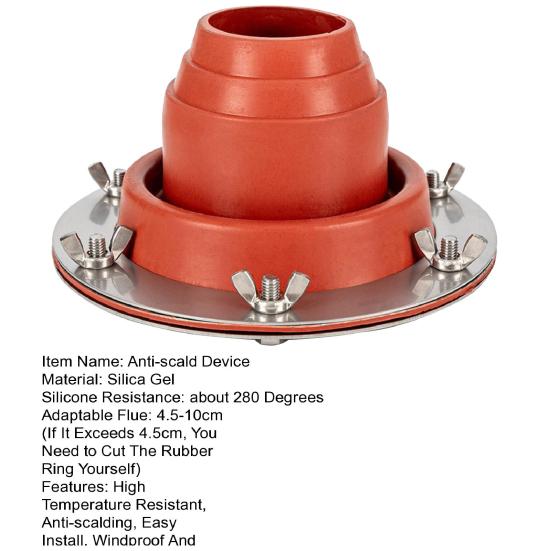 Силиконовое кольцо Изолирующая крышка дымохода Защита от УФ-излучения Ветрозащитная палаточная печь Устройство против ожогов Простая установка Устойчивая к высоким температурам крышка печи для дров