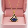 Blue Sapphire Marquise Necklace- 925 Sterling Silver