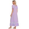 Pajamas for Women Short Sleeve Night Sleep Dress Comfy Loose Casual Lounge Wear Spring Summer Autumn Nightgowns