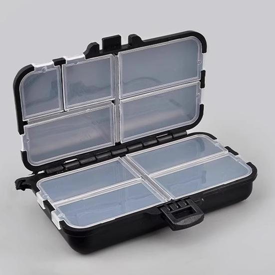 Коробка для рыболовных приманок, двухсторонняя, с несколькими отделениями, портативная, водонепроницаемая, прочная, для искусственных рыболовных приманок, органайзер, кейс для хранения, контейнер