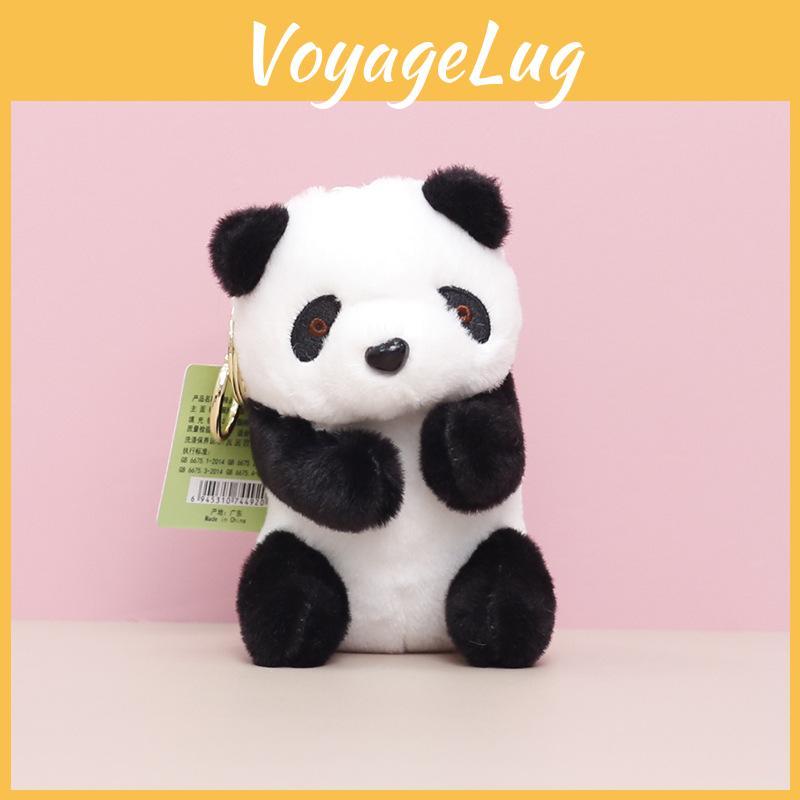 Plush China Panda Toy Cartoon Keychain Bag Decoration Animal Pendant Gift Doll