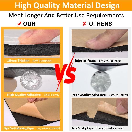 Car Heat Sound Deadening Ulation Mat - 197 Mil 16.1 Sqft Automobile Sound Deadening & Heat Ulation Material For Auto Hood Engine Roof Door And Trunk,