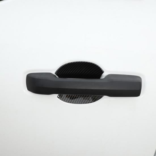 Carbon Fiber ABS Outer 4-Door Bowl Sticker Cover Trim For Toyota Tundra -23