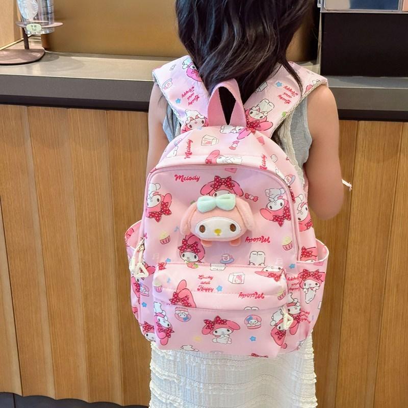 Детский рюкзак Melody Kuromi Pochacco Hello Kitty из дышащего нейлона для детского сада и школьных поездок