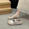 2024 New Retro Women's Shoes Round Toe Casual Shallow Mouth British Style Flat Shoes New College Style Summer Dress Casual