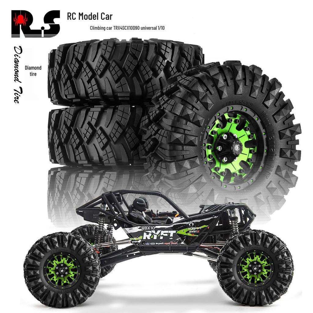 RS Red Spider 1/10 Universal Crawler with 1.9" Diamond Tires & Furious Rims in Red, Green, Gold